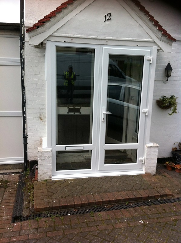 uPVC French doors fitted as front entrance in Bicester